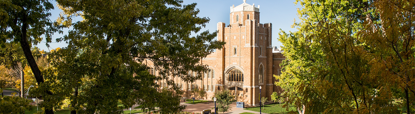 An aerial photo of Gunter hall.